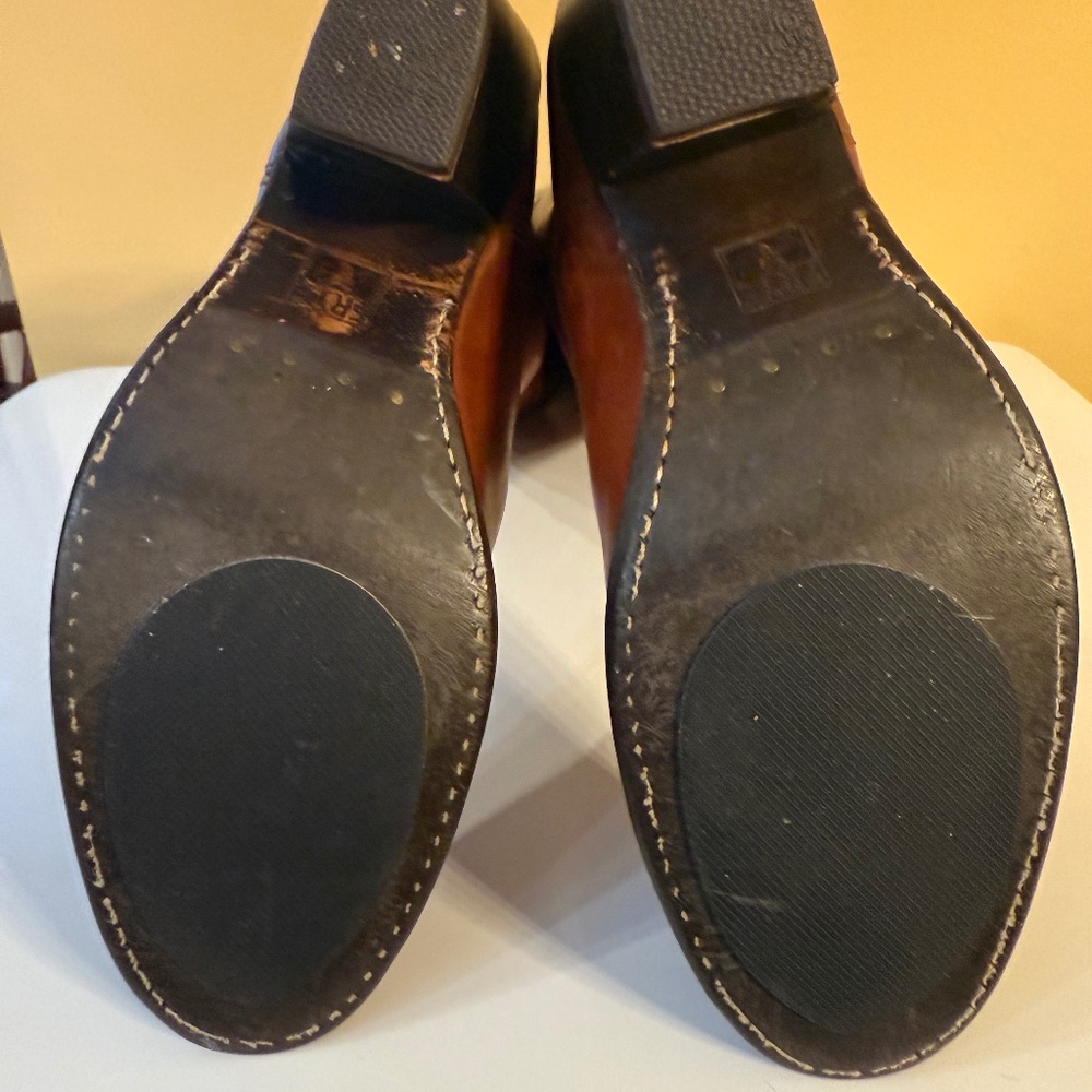 FRYE JACKIE BUTTON TALL BOOTS - COGNAC - SIZE 8 - Picture 6 of 10
